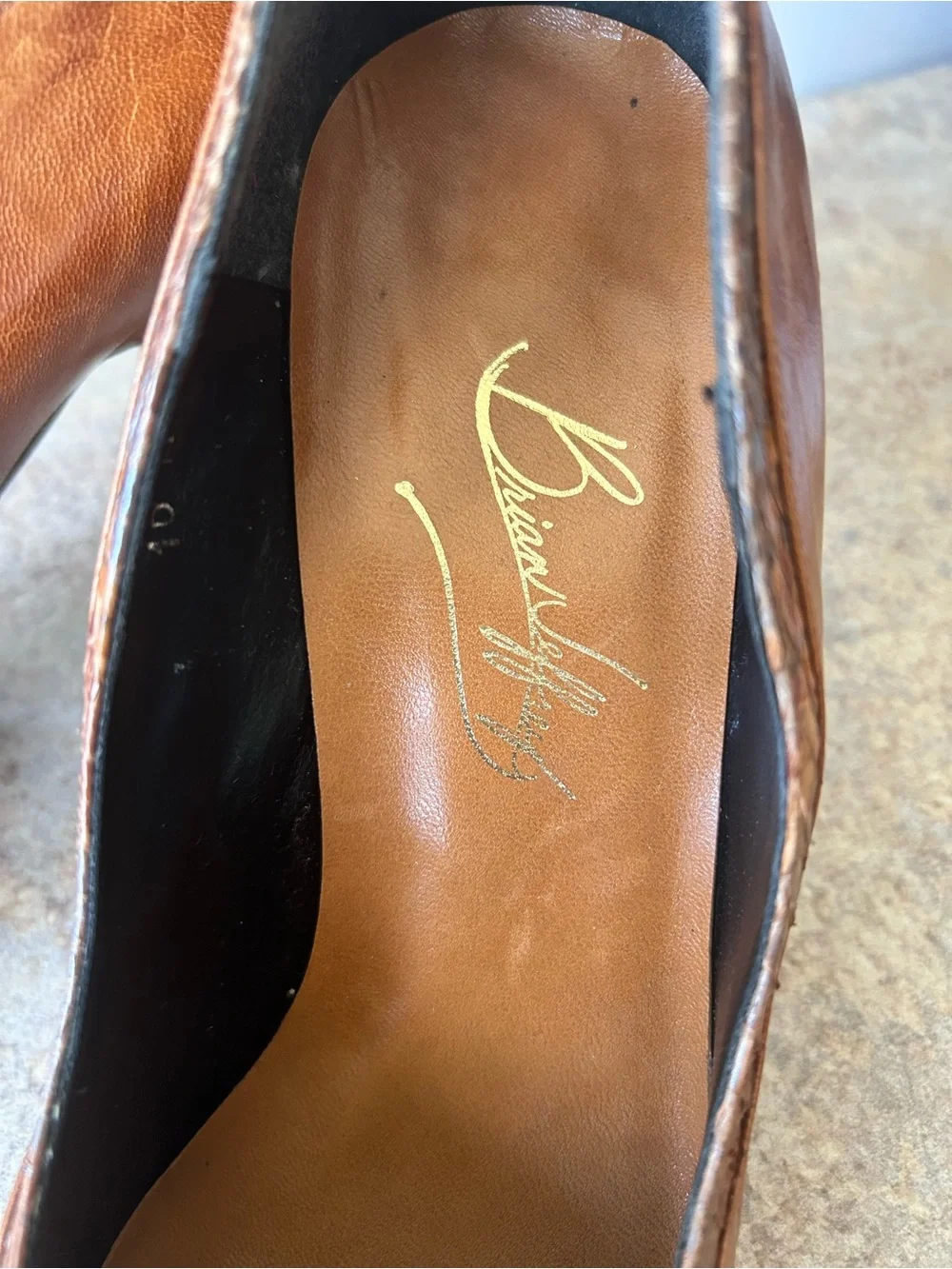 NWOT Vintage Brian Jeffrey Exotic Leather w/Snakeskin Trin and Bows size 10M